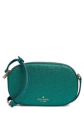 Kate Spade New York Green Glitter Mini Camera Crossbody Bag  NWT